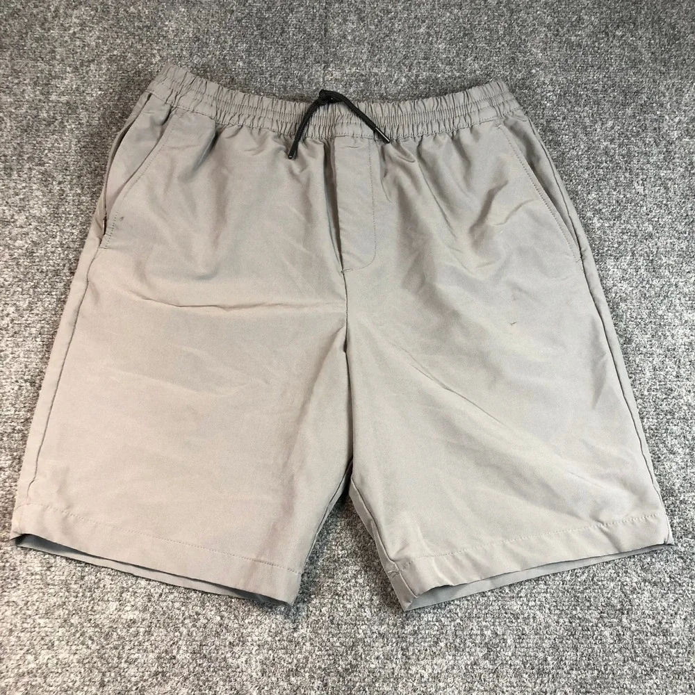 Banana Republic Mens Gray‎ Drawstring Waist Nylon Athletic Shorts Size Medium